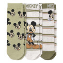 Bild 1 von 3 Paar Micky Maus Socken mit Motiv-Mix HELLGRAU / OLIV