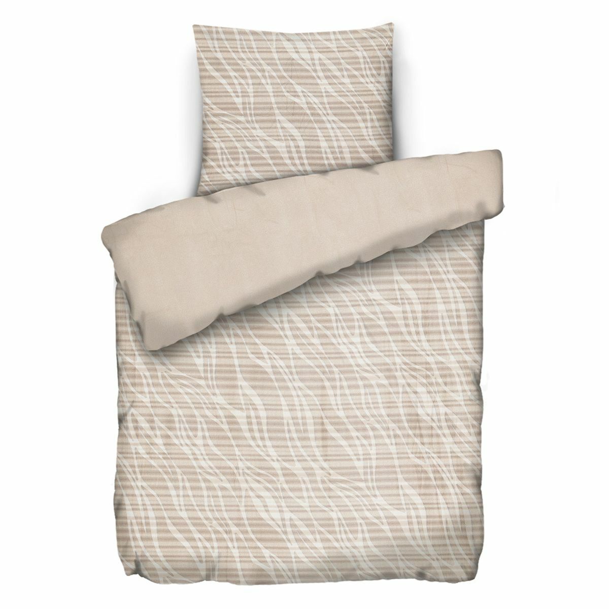 Bild 1 von WINTERENGEL Wendebettwäsche grafische Wellen Mikrofaser Flanell Kissenauswahl, 2tlg.