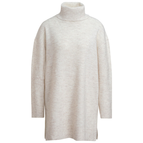 OWEIEYEU Damen Strickpullover 100% Merinowolle - Rollkragen Pullover Langärmelig Warm