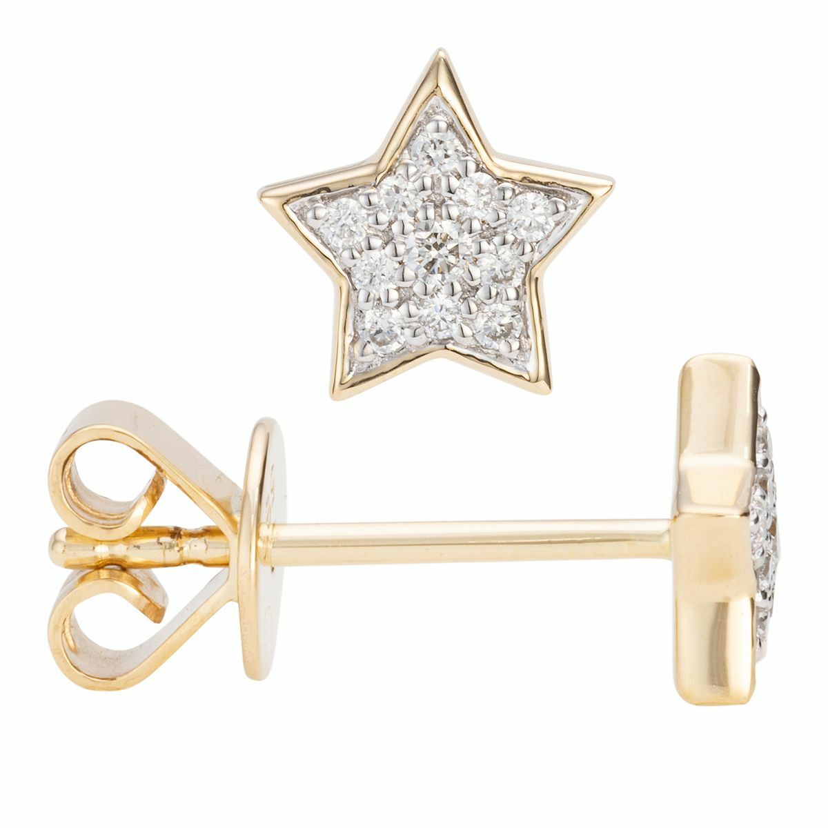 Bild 1 von DIAMOUR Stern-Ohrstecker 22 Brillanten zus. ca. 0,10ct Gold 585