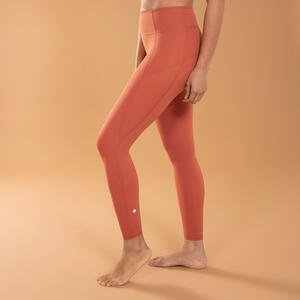 Leggings dynamisches Yoga figurformend - braun Braun