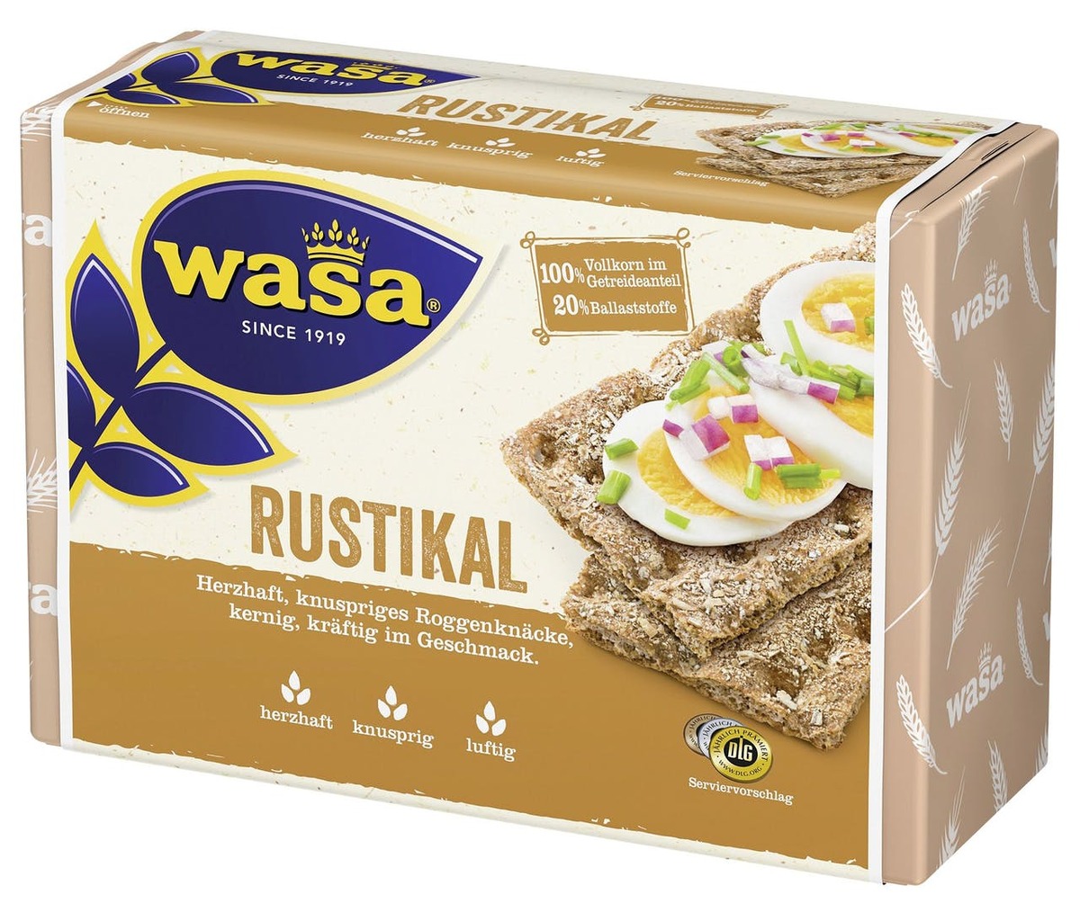 Bild 1 von Wasa Knäckebrot Rustikal Roggenknäcke (275 g)