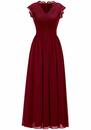 Bild 1 von Dressystar Damen Ballkleid Maxi Lang Abendkleider Elegant für Hochzeit Spitzen Cocktailkeid