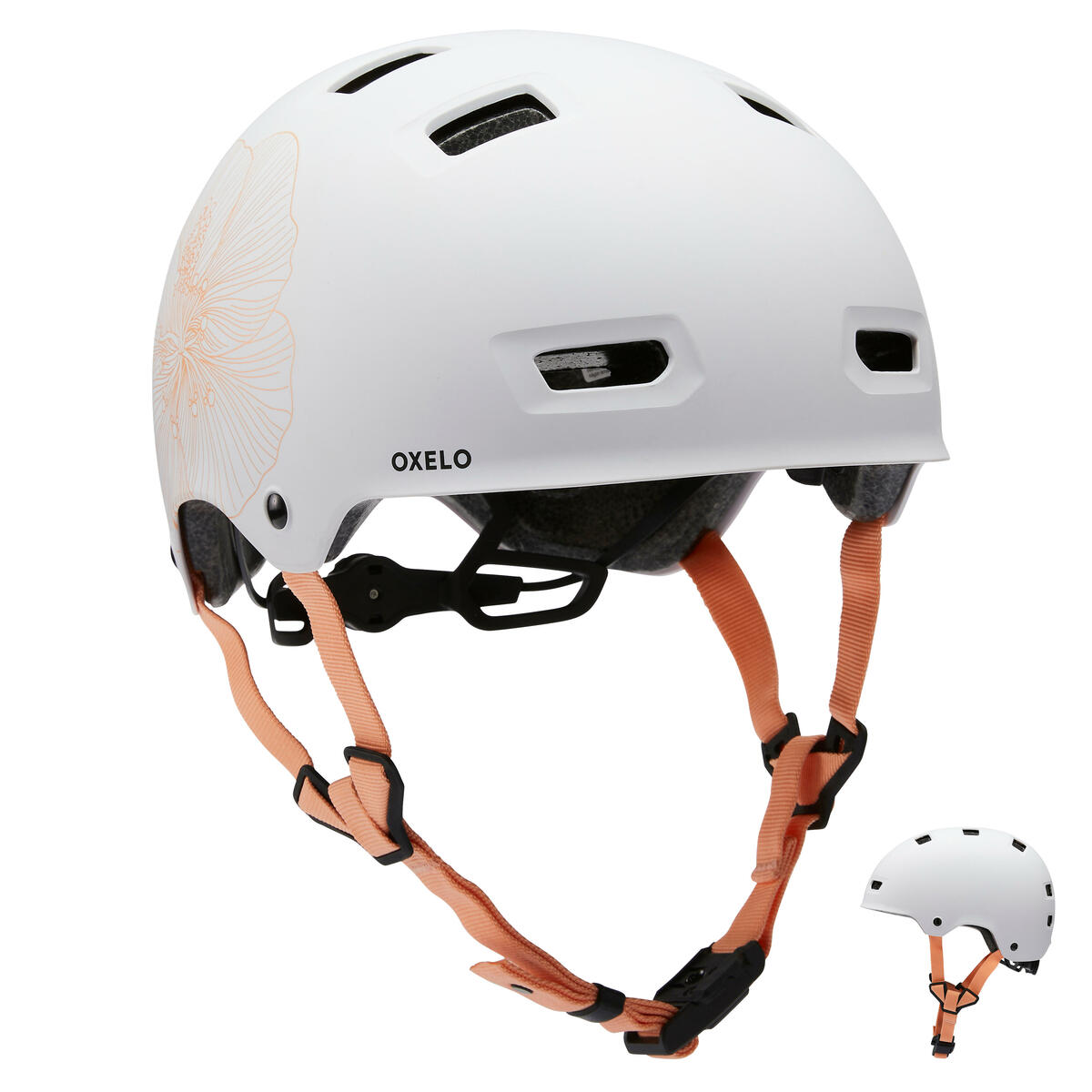 Bild 1 von Helm Inliner Skateboard Scooter - MF540 Flower Weiß