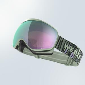 Skibrille Snowboardbrille Kinder/Erwachsene Schönwetter - G 900 S3 zebra/grün EINHEITSFARBE