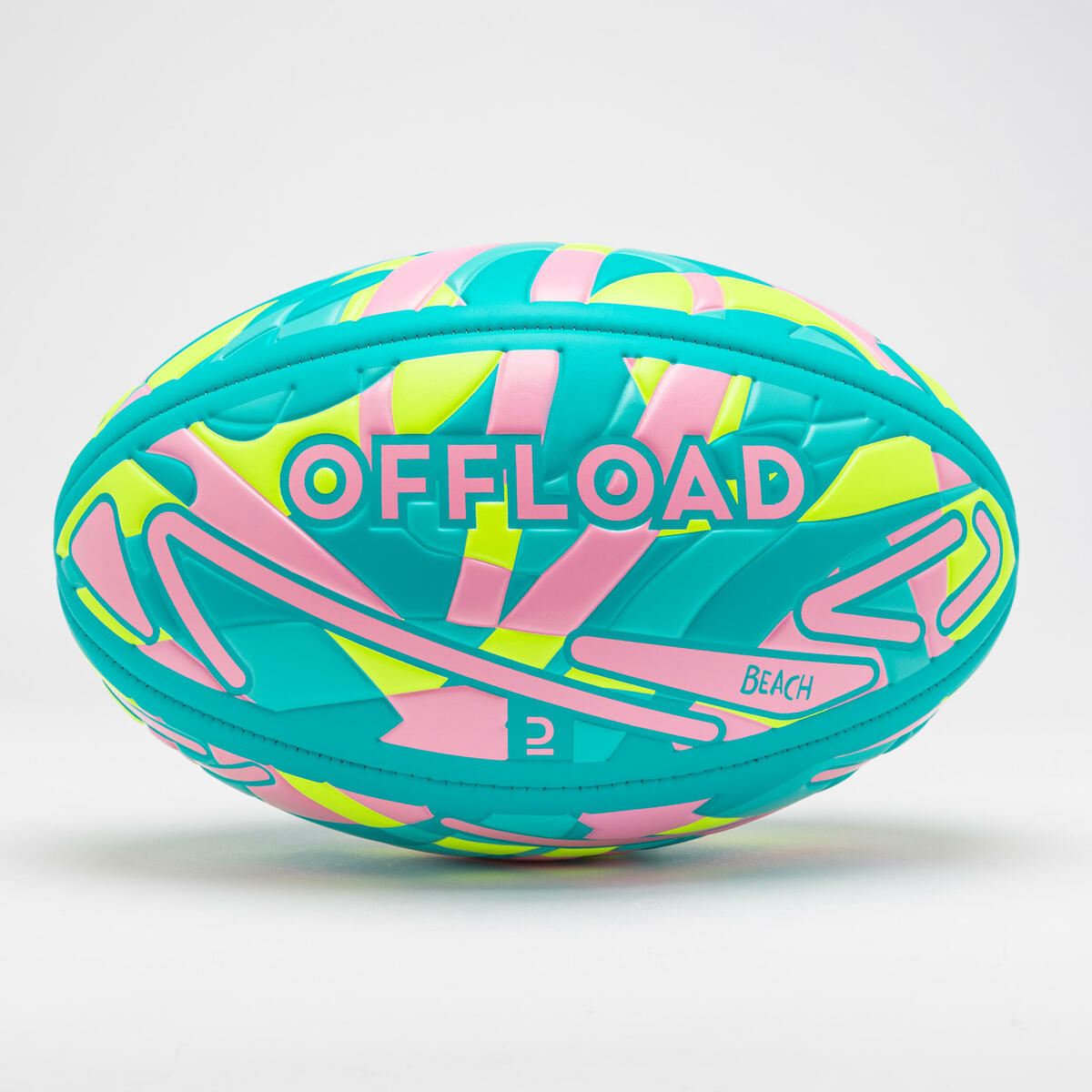 Bild 1 von Beach-Rugbyball Größe 4 - R100 City blau/gelb Blau|gelb|rosa