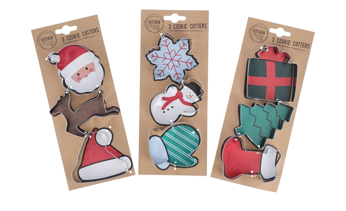 Bild 1 von Ausstechformen, 3er Set silber Edelstahl Maße (cm): B: 2,5 H: 8 T: 8,5 Backen & Zubehör