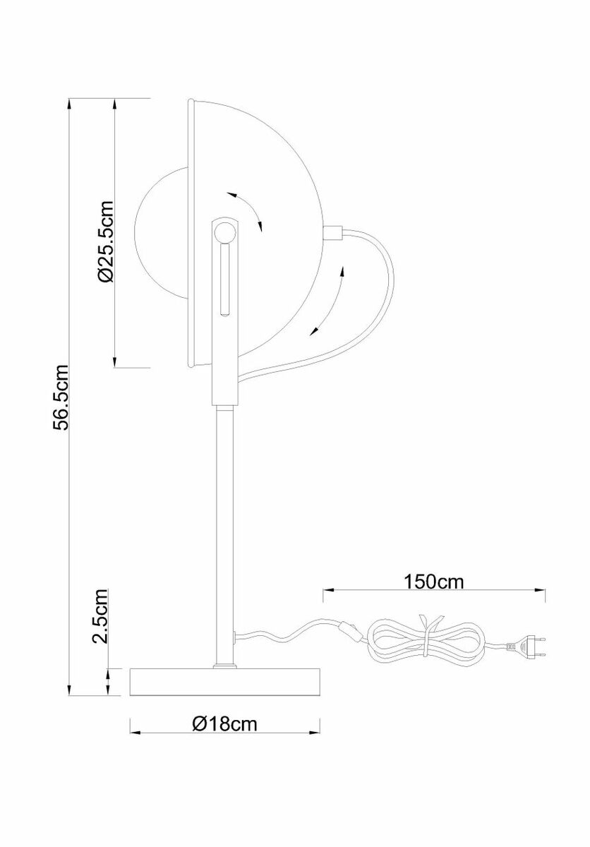 Bild 4 von Globo Lighting - XIRENA - Tischleuchte Metall verchromt, 1x E27