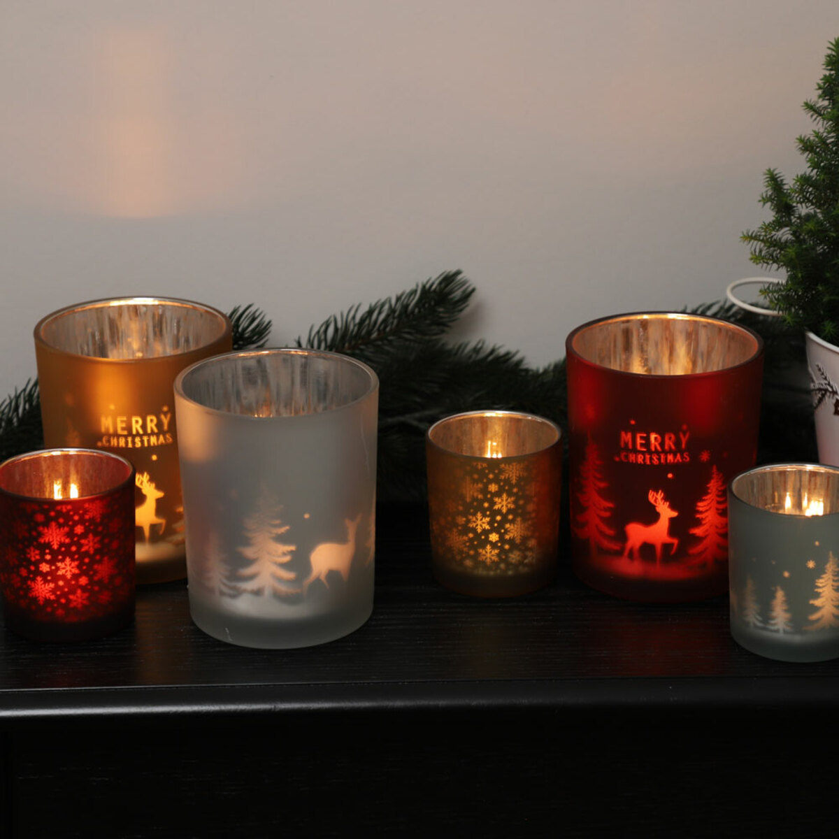 Bild 1 von Metallic-Windlicht versch. Farben