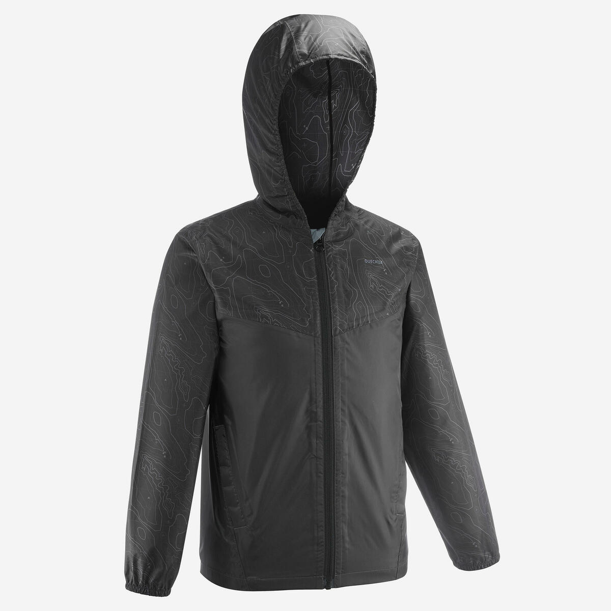 Bild 1 von Wanderjacke Kinder Gr. 122–170 wasserdicht - MH150 schwarz Grau|schwarz