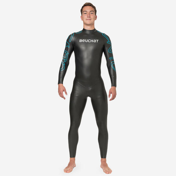 Bild 1 von Schwimmanzug Neopren Herren Apnoe 2 mm Glattneopren Beuchat - Zento Schwarz