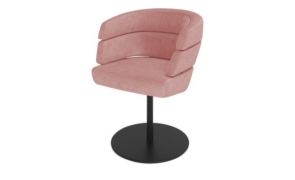 Bild 1 von JOOP! Polster-Drehsessel  Curves rosa/pink Maße (cm): B: 64 H: 81 T: 64 Stühle