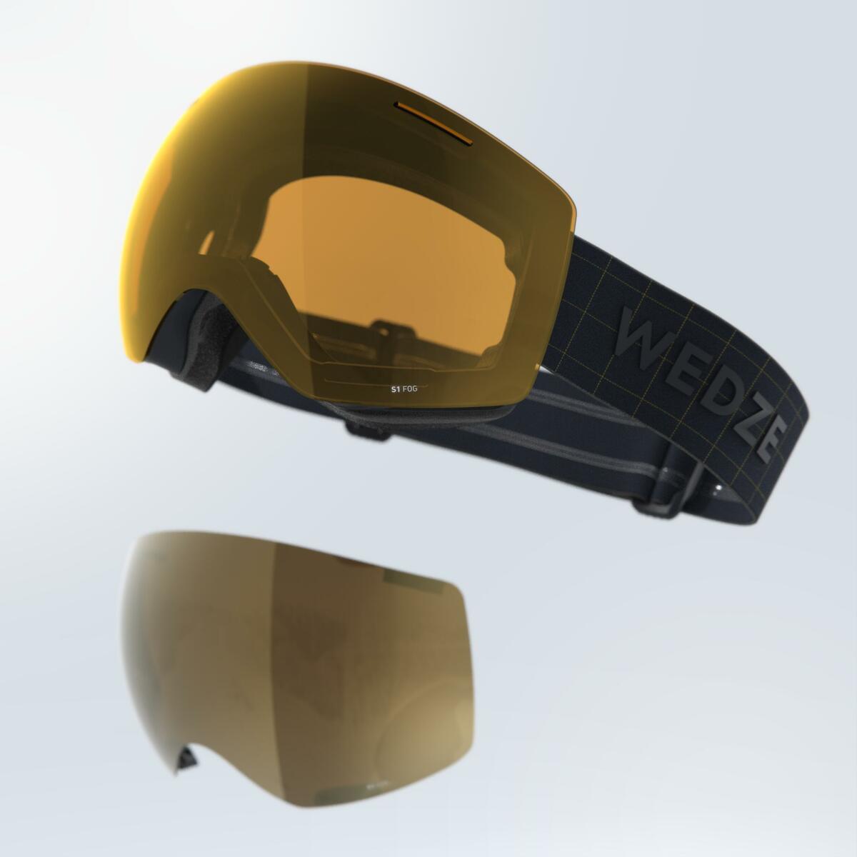 Bild 1 von Skibrille Snowboardbrille Erwachsene/Kinder Allwetter - G 900 I blau/schwarz Blau