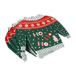 Form-Servietten Weihnachts-Pullover 'Ho Ho Ho'