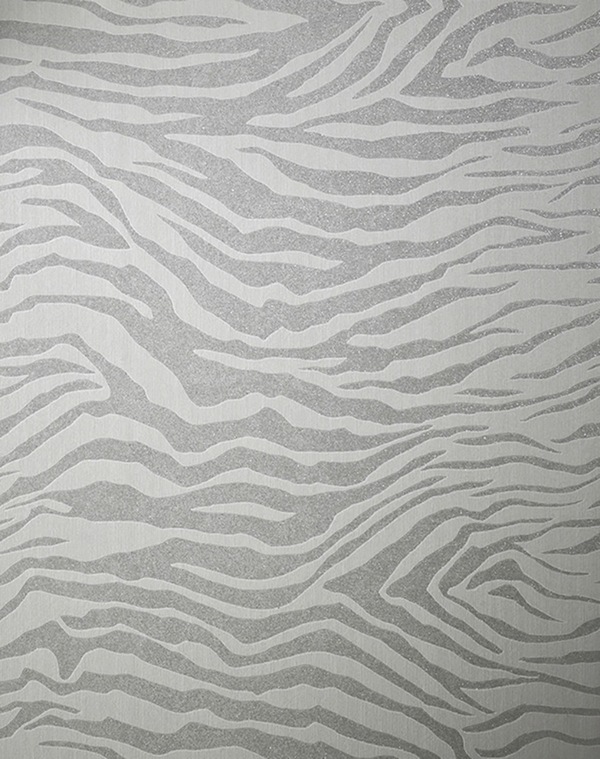 Bild 1 von Superfresco Easy Vliestapete "Zebradruck", Glitzermuster, mit Glitzereffekt Silber