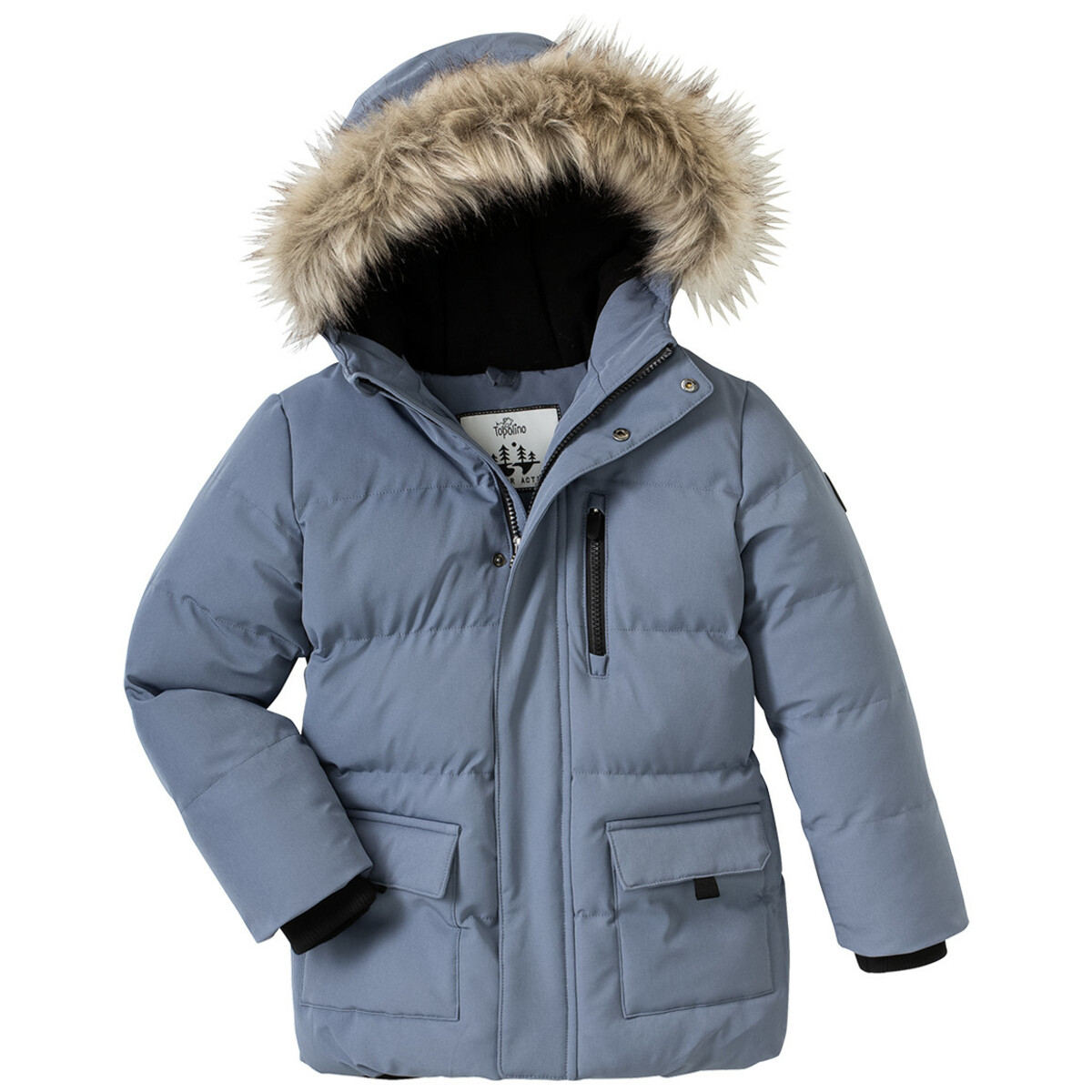 Bild 1 von Jungen Steppjacke mit Fellimitat BLAU