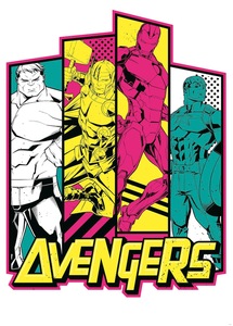 Komar Fototapete "Avengers Flash", bedruckt-Comic-Retro-mehrfarbig, BxH: 200x280 cm