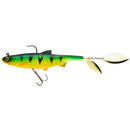 Bild 1 von Gummiköder Shad mit Spinnerblättern Roachspin 150 Firetiger Spinnfischen Gelb|grün|orange