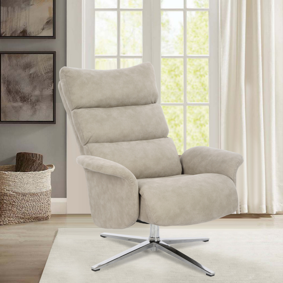 Bild 1 von Happy Home moderner Relaxsessel mit Drehfunktion Bürosessel, beige