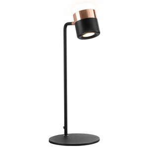 HOMCOM Tischlampe Nachttischlampe Tischleuchte LED 90° verstellbar Industrial Stil Metall Schwarz+Go
