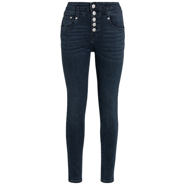 Bild 1 von Damen Slim-Jeans mit Knopfleiste DUNKELBLAU