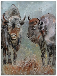 Artland Glasbild "Büffel", Wildtiere, (1 St.), in verschiedenen Größen