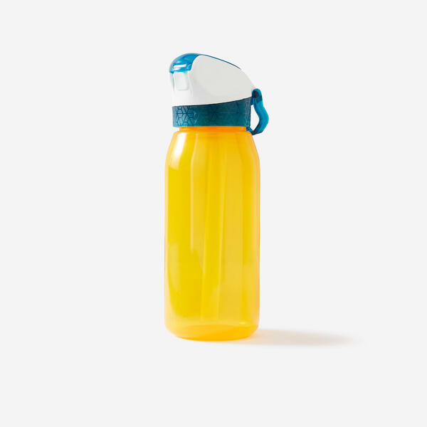 Bild 1 von Fahrrad-Trinkflasche mit Trinkhalm Kinder 3-6 Jahre - 350 ml gelb Blau|gelb