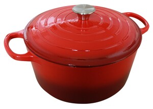 Casa Royale Gusseisen Topf XXL ca 6,3l - Rot