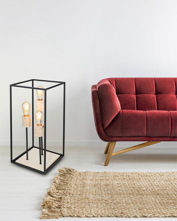 Bild 2 von Globo Lighting - HAGAR - Tischleuchte Metall schwarz matt, 3x E27