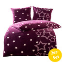 Bild 1 von Dreamtex Nicki-Bettwäsche "Sterne" - ca. 135 x 200 cm, Orchidee, 2er-Set