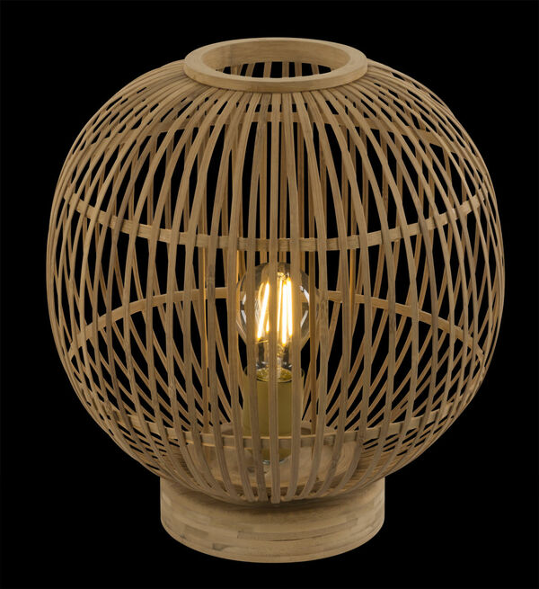 Bild 3 von Globo Lighting - HILDEGARD - Tischleuchte Bambus naturfarben, 1x E27