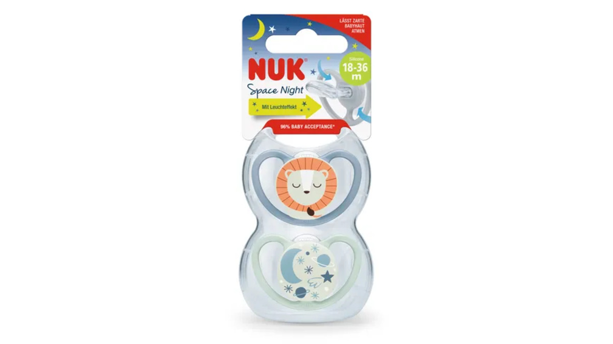 Bild 1 von NUK Schnuller Space Night Silikon 18-36 Monate