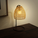 Bild 2 von HOMCOM Tischlampe, Nachttischlampe mit Ratten-Lampenschirm, Tischleuchte, Natur