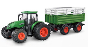 Amewi RC Traktor mit Viehtransporter 1:24 RTR grün