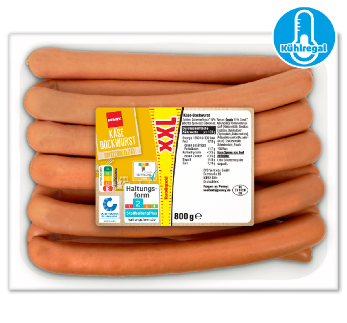 Bild 1 von PENNY XXL Käsebockwurst*