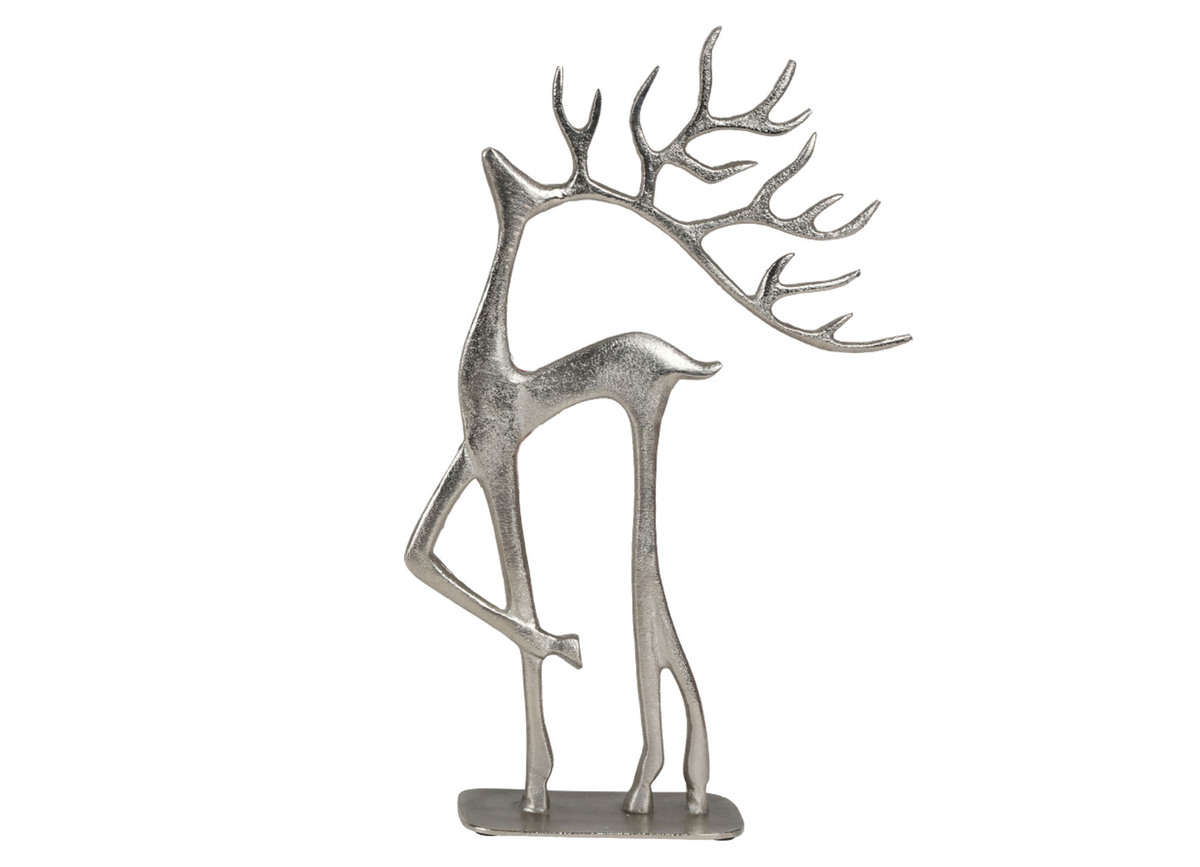 Bild 1 von Deko-Rentier aus Metall 38cm Silber