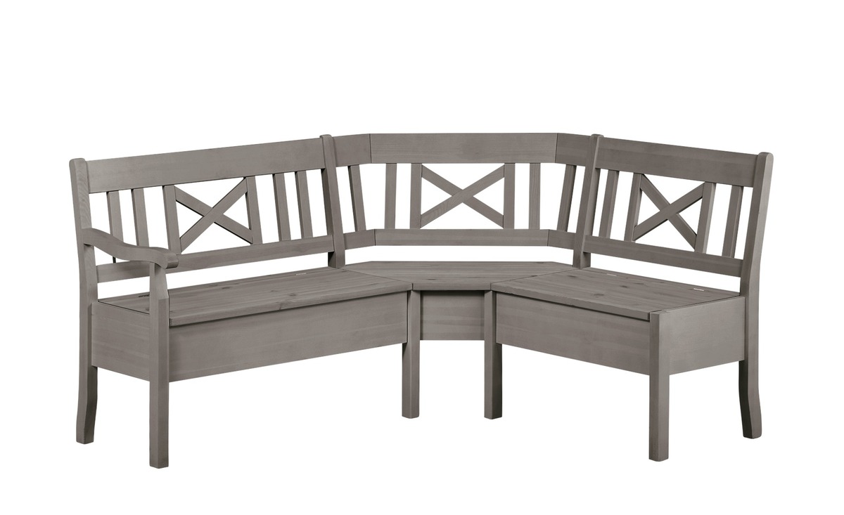 Bild 1 von maison bleue Truheneckbank  massiv Florian grau Maße (cm): H: 93 Bänke