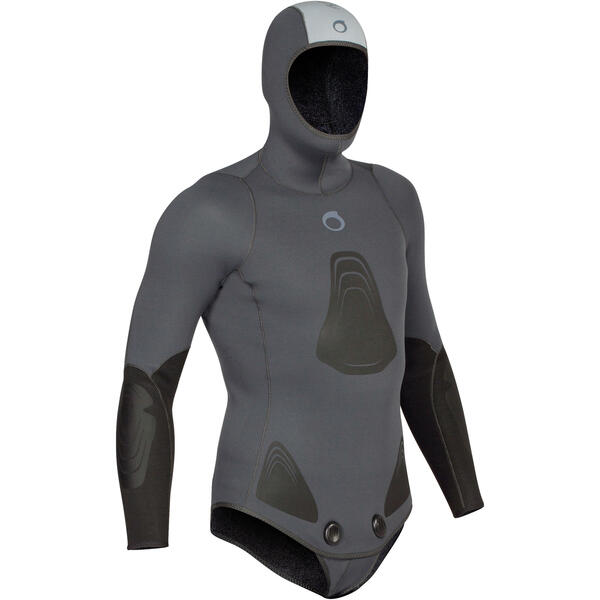 Bild 1 von Neoprenjacke Freediving Herren 3 mm - SPF 500 grau EINHEITSFARBE