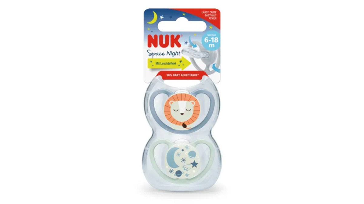 Bild 1 von NUK Schnuller Space Night Silikon 6-18 Monate