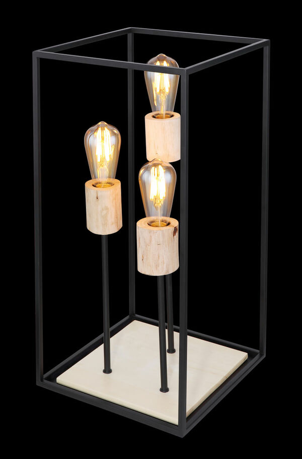 Bild 3 von Globo Lighting - HAGAR - Tischleuchte Metall schwarz matt, 3x E27