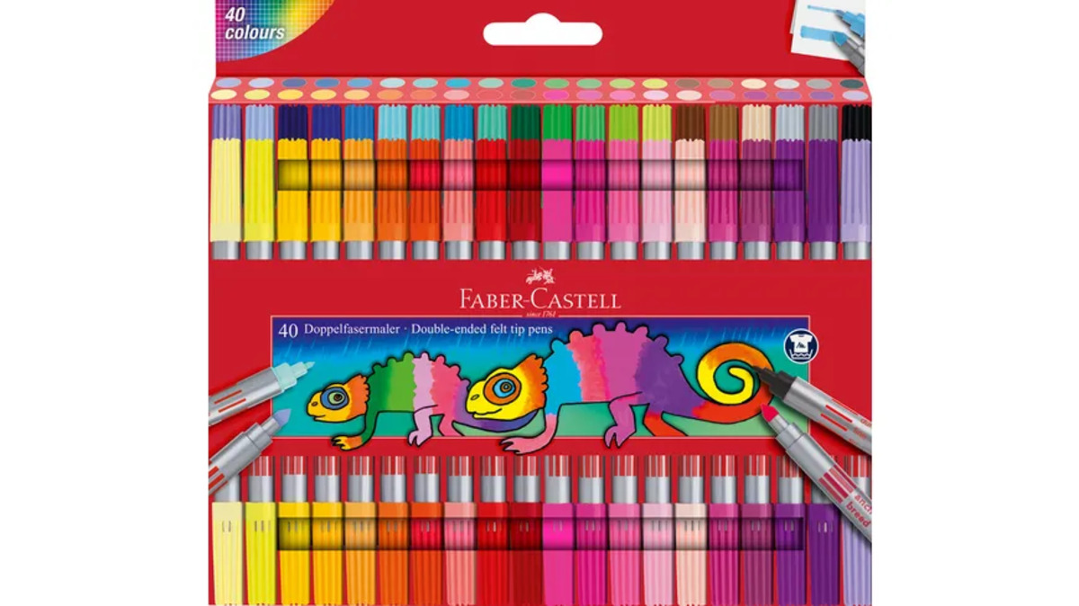 Bild 1 von FABER-CASTELL Doppelfasermaler farblich sortiert 40er Etui