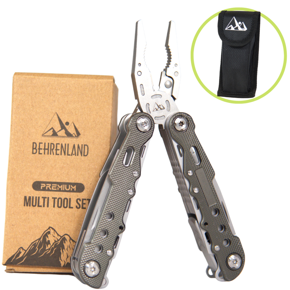 Bild 1 von Behrenland Multitool Zange - 11in1 Werkzeug Survival Kit, Geschenkidee für Papa