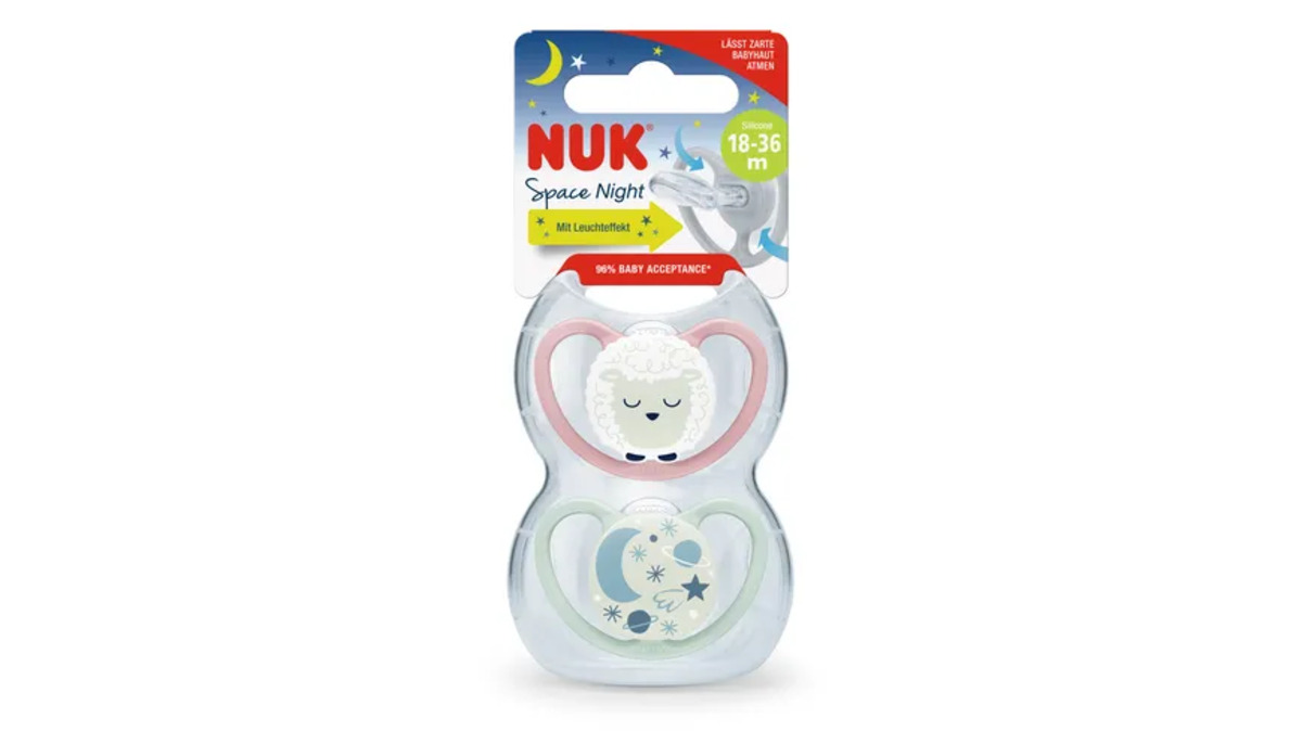 Bild 1 von NUK Schnuller Space Night Silikon 18-36 Monate