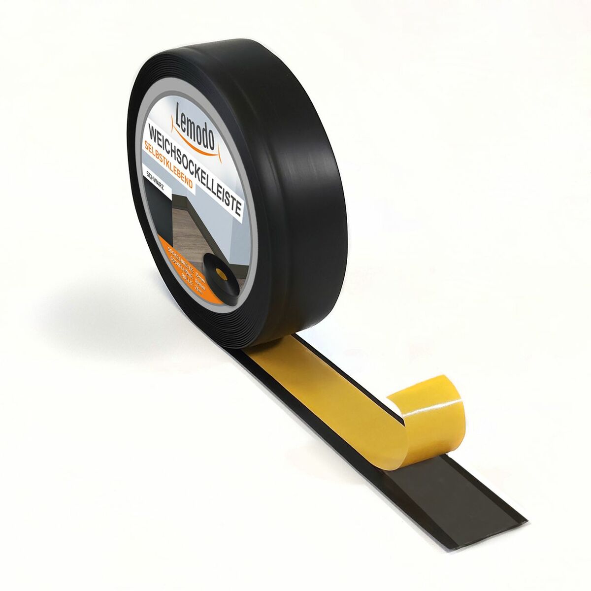 Bild 1 von Lemodo Weichsockelleiste schwarz, 5m Rolle