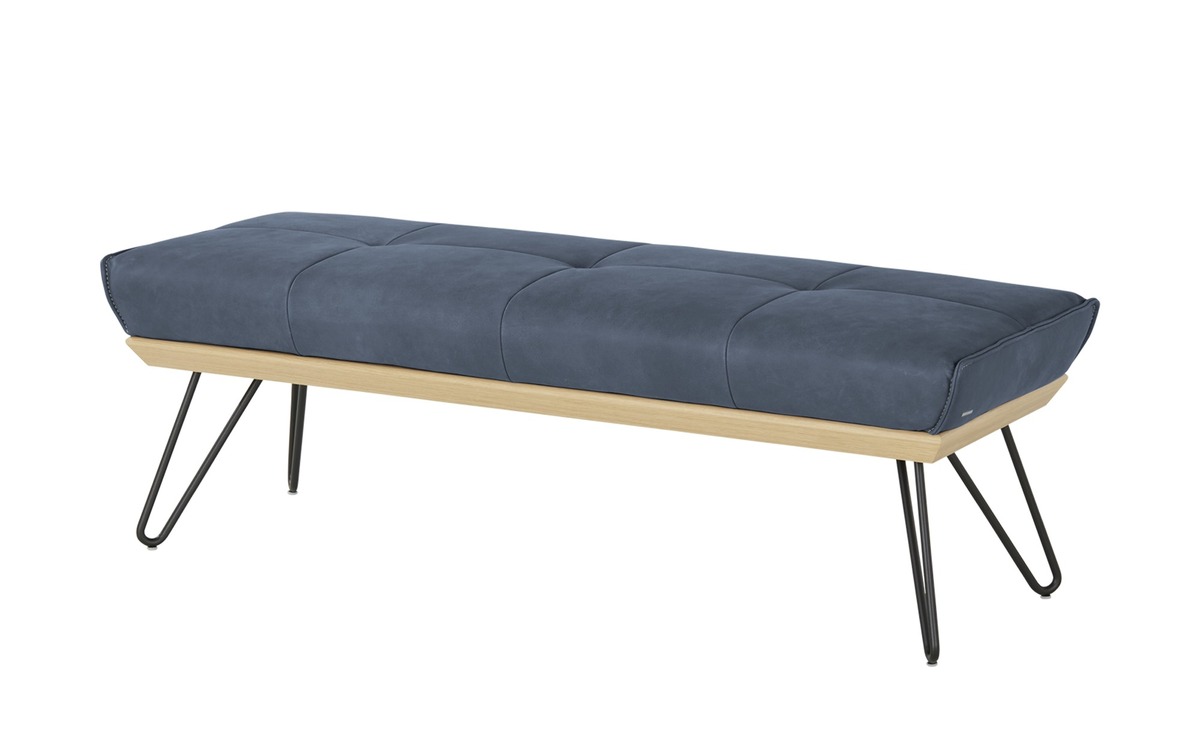 Bild 1 von KOINOR Hockerbank  Leder Dining System 4 blau Maße (cm): B: 130 H: 49 T: 54 Bänke