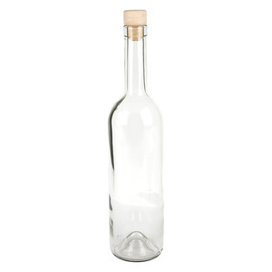 Glas-Flasche 'Bordeaux' Kunststoff-Korken