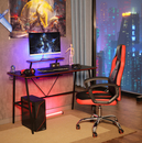 Bild 3 von Happy Home gepolsterter & ergonomischer Gamingsessel schwarz & rot