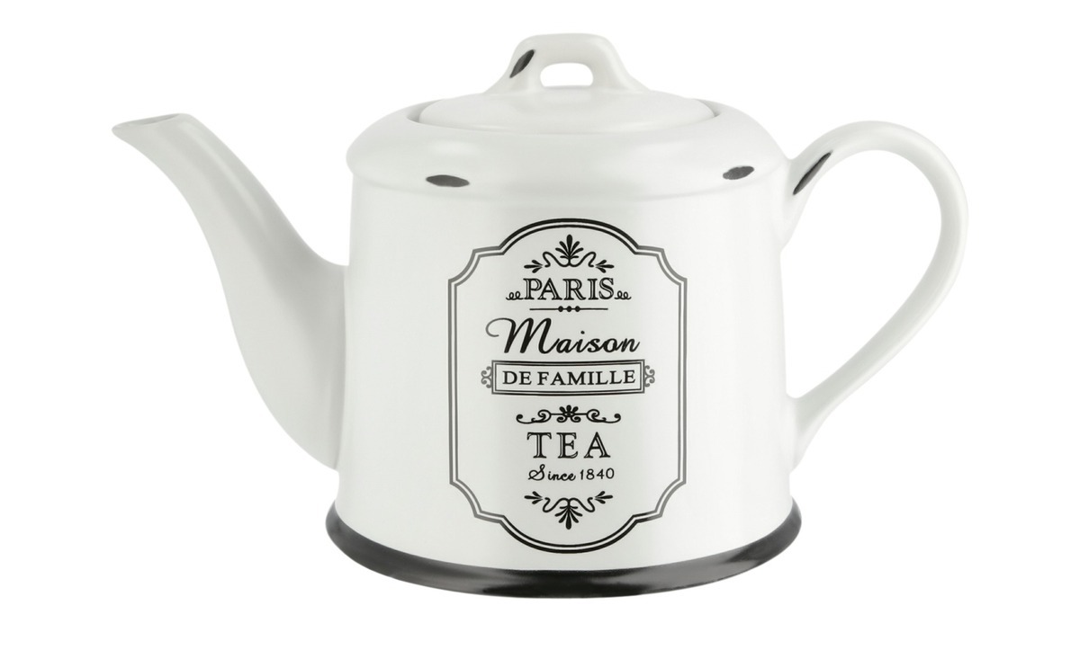 Bild 1 von for friends Teekanne  Paris weiß Steinzeug/Steingut Maße (cm): H: 15  Ø: [13.7] Kaffee & Tee