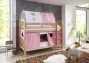 Bild 1 von Relita Etagenbett Kick Buche massiv natur lackiert mit Textilset best. aus Vorhang und 2-er Tunnel ,