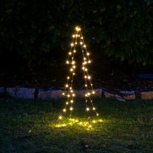 3D-Drahtbaum mit 70 warmweißen LEDs Schwarz